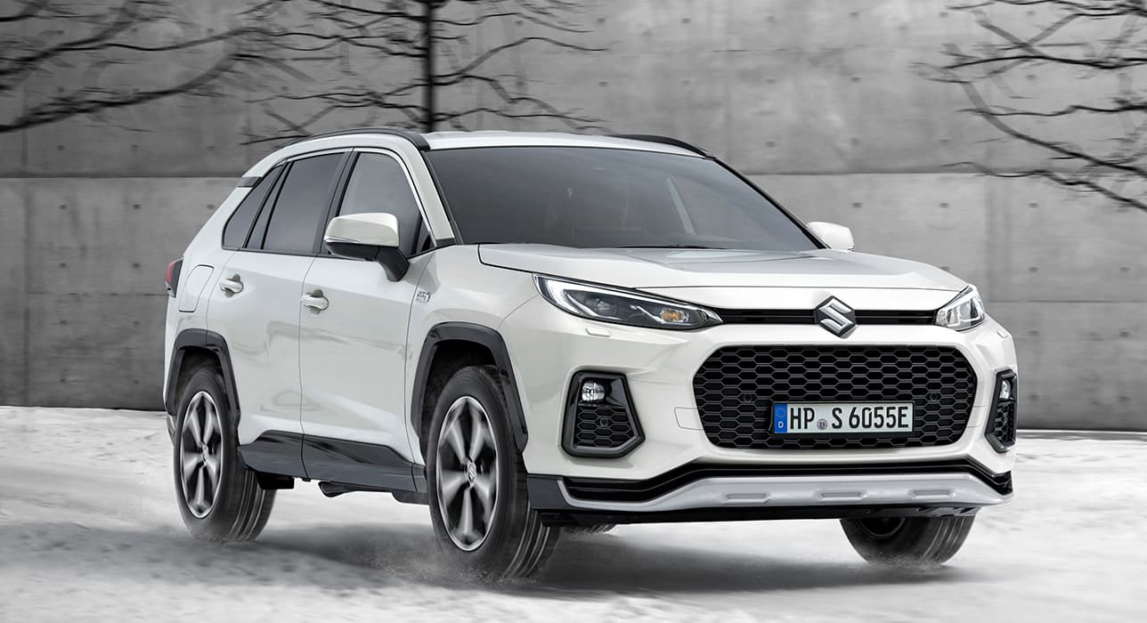 Weißer Across fährt durch eine karge Schneelandschaft