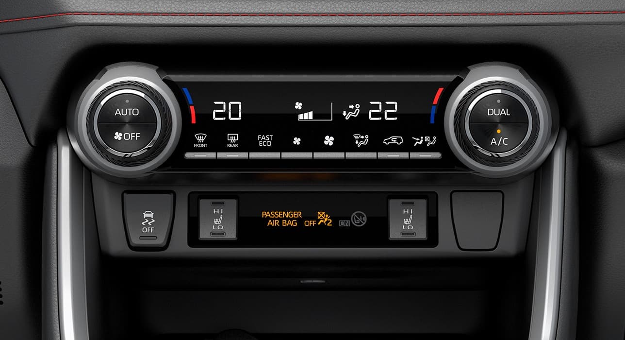 Abbildung zeigt Armatur für Klimaautomatik und Sitzheizung