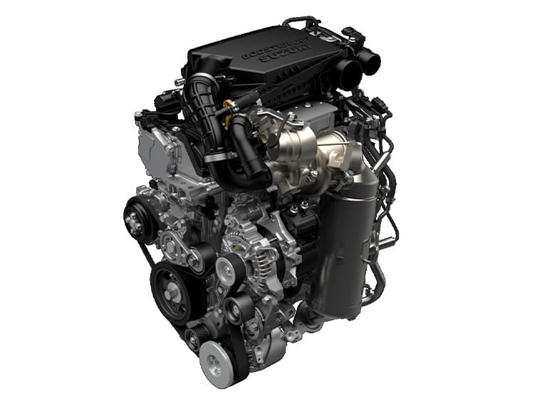 Abbildung zeigt Motor mit 48V Mild-Hybrid System