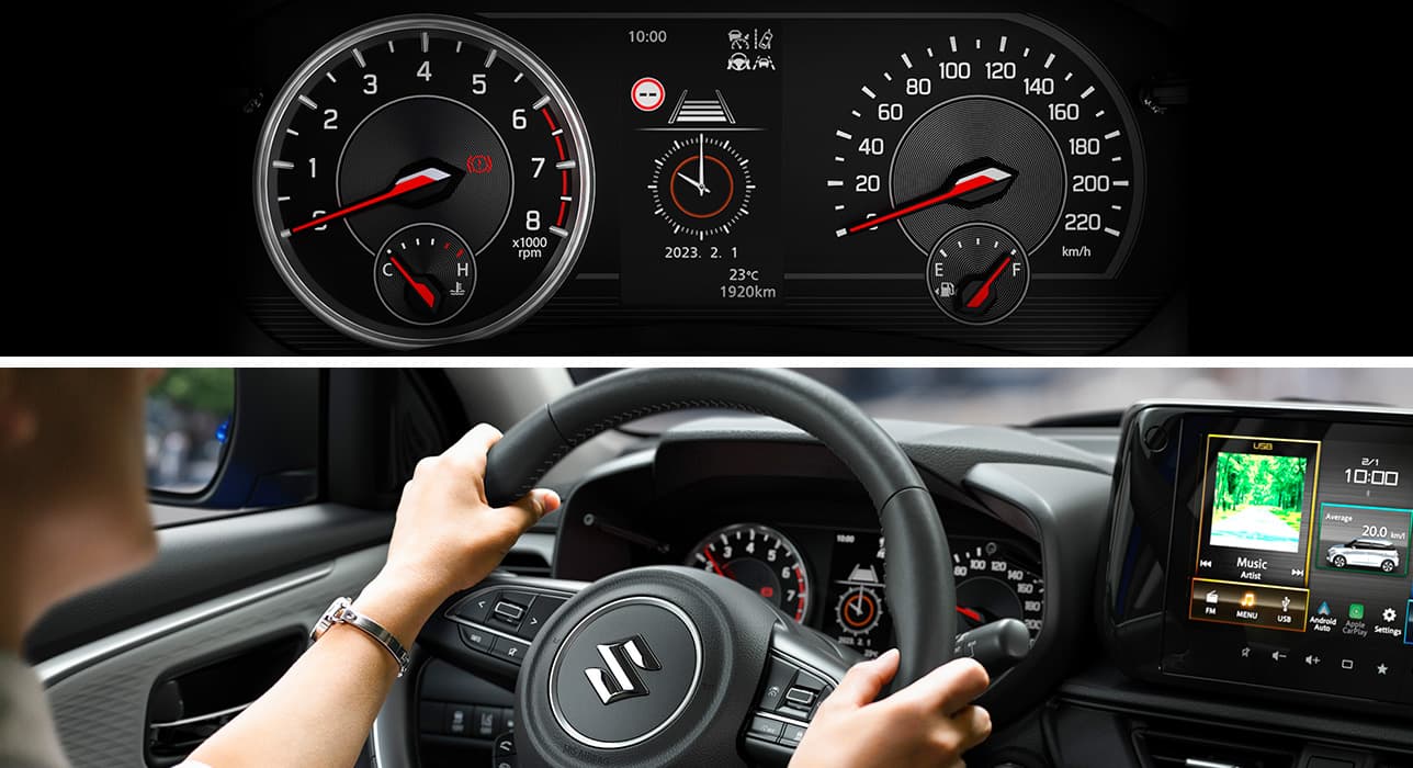 Abbildung zeigt Hände an einem Lenkrad