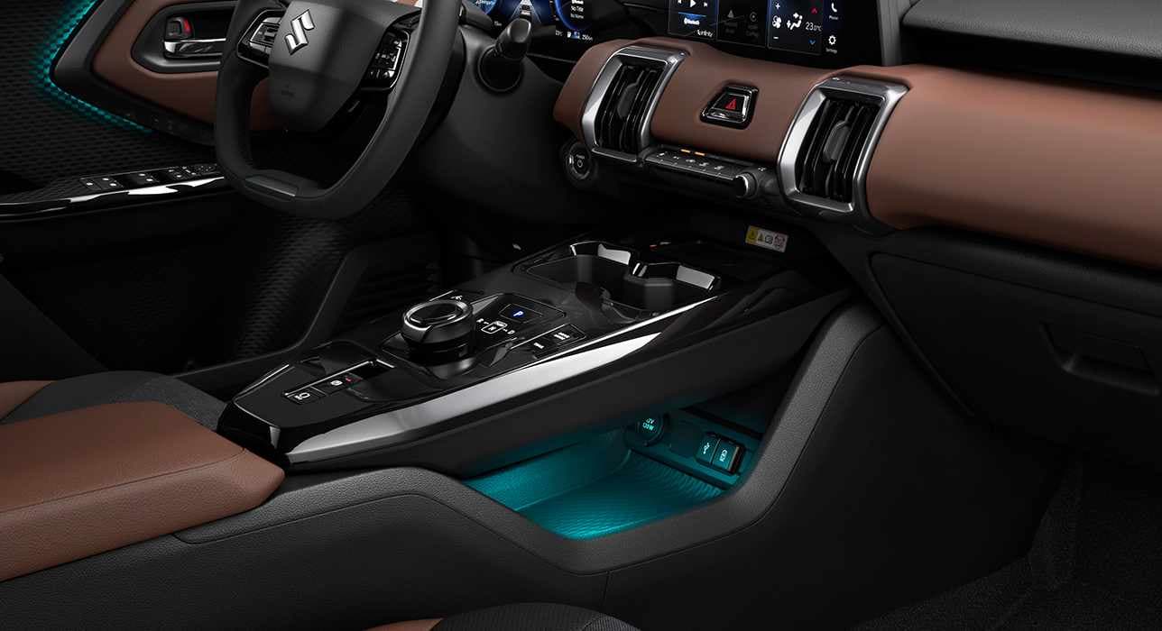 Die Mittelkonsole in Nahaufnahme.