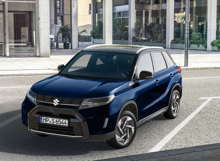 Abbildung zeigt blauen Suzuki Vitara