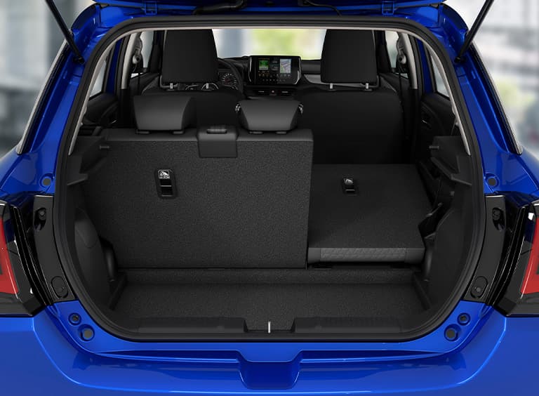 Abbildung zeigt Gepäckraum eines blauen Swifts